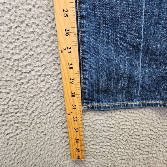 7 For All Mankid‎ Jeans Womens Size 28 Blue Denim Bootcut Low Rise - Picture 12 of 14